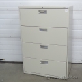 Hon Beige 4 Drawer Lateral File Cabinet, Locking